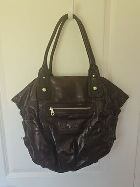 Christopher Kon Purple Leather Tote Handbag